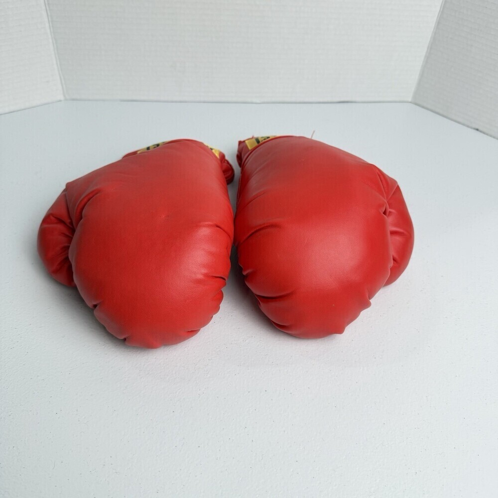 EVERLAST Red Boxing Gloves Yellow Label 15 oz Size SM Youth/Women's Training GUC - Picture 2 of 12